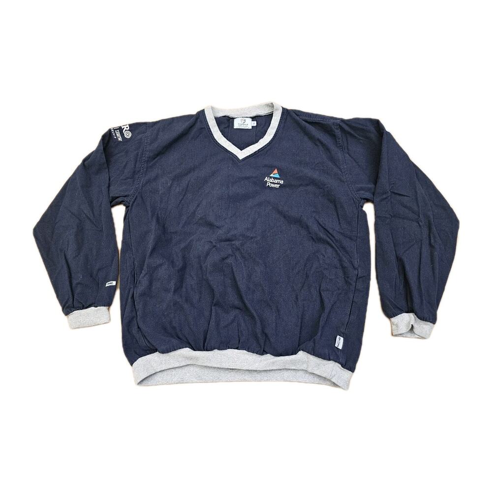 Tyndale FR Jacket XL V Neck Pullover Navy Blue Windbreaker USA
